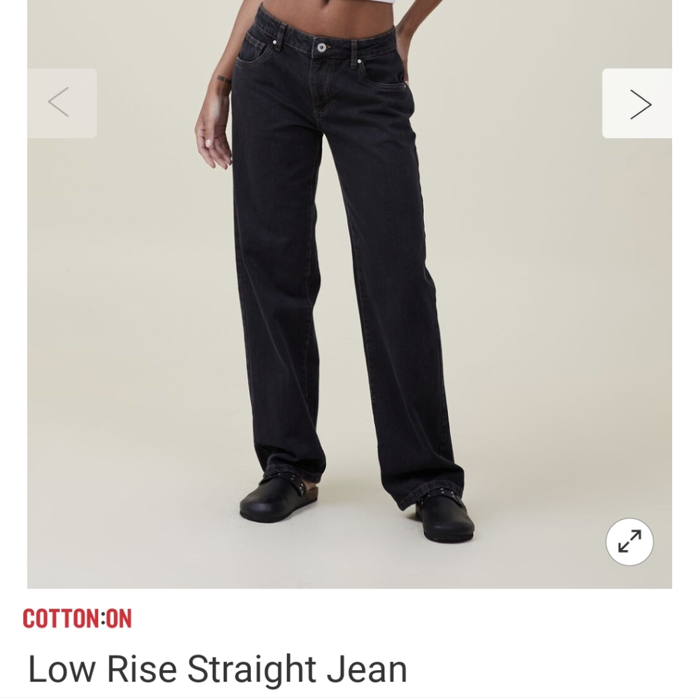 NWT Cotton On Low Rise Straight Jean size 6